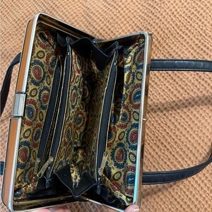 Vintage Elegant Black Leather Handbag